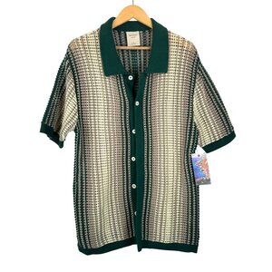 Massive Luxury mens crochet grandpa core cardigan sz M